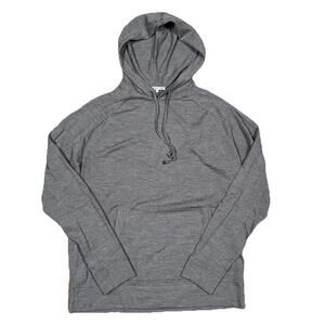 Helmut Lang Hoodie Sweater Pullover 100% Wool Slim XL Fit Grey Beige